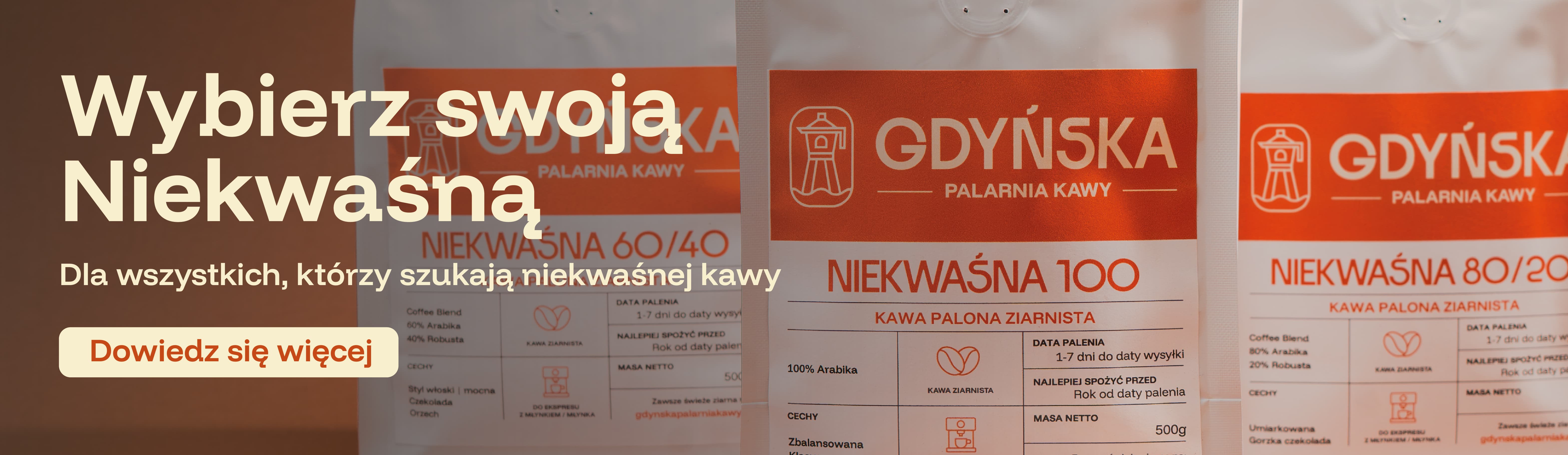 Wybierz swoją Niekwaśną Gdyńska Palarnia Kawy